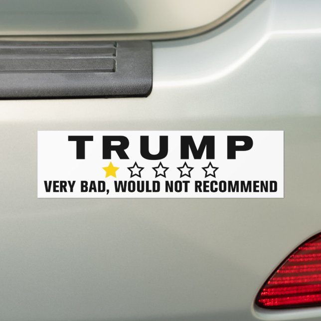 Pegatina Para Coche Trump 1 Estrella Muy Mala No Recomendaría (en coche)