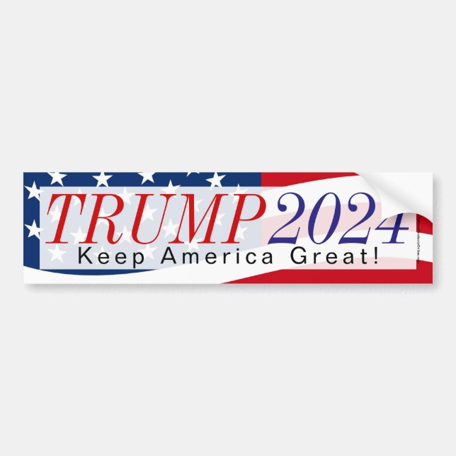 Pegatina Para Coche Trump 2024 Mantiene a Estados Unidos Grande (Frente)