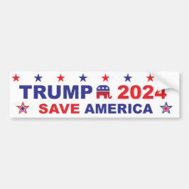 PEGATINA PARA COCHE TRUMP 2024 SAVE AMÉRICA