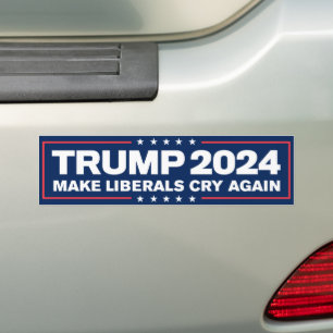 Pegatina Para Coche Trump 2024 vuelve a llorar a los liberales