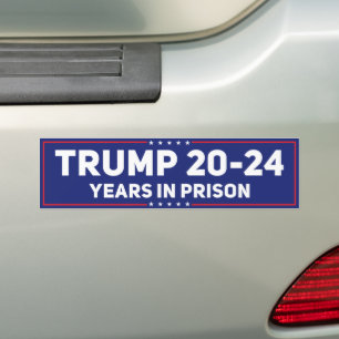 Pegatina Para Coche Trump 20 - 24 años en prisión, divertido antitriun