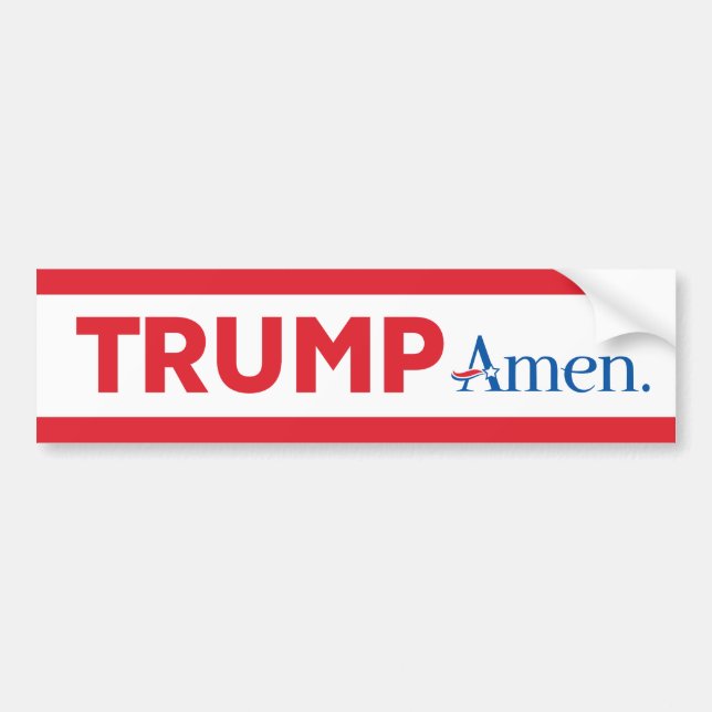 Pegatina Para Coche Trump Amen (Frente)