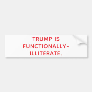 Pegatina Para Coche TRUMP ANALFABETO FUNCIONAL Hankamer Artjunkhaus