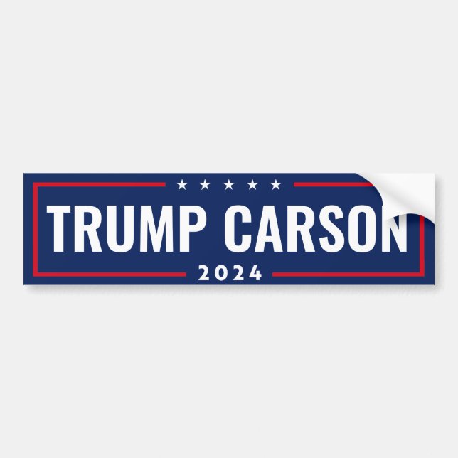 PEGATINA PARA COCHE TRUMP CARSON 2024 (Frente)