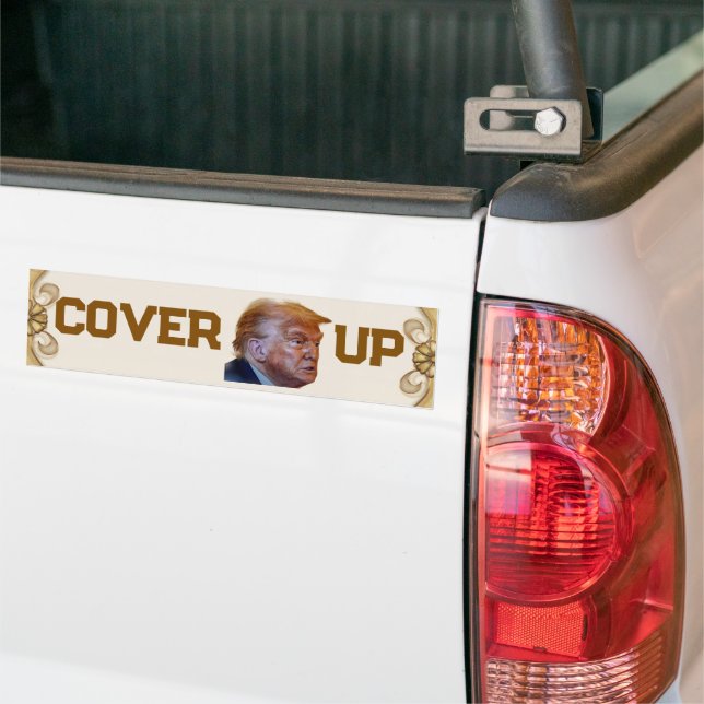 Pegatina Para Coche Trump Cover Up Bumper Sticker (En Camión)