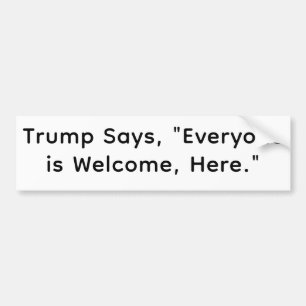 Pegatina Para Coche Trump da la bienvenida a todos Hankamer Artjunkhau