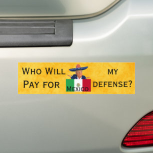 Pegatina Para Coche Trump Defense Bumper Sticker