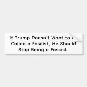 Pegatina Para Coche Trump Deja de Ser Fascista Hankamer Artjunkhaus Am