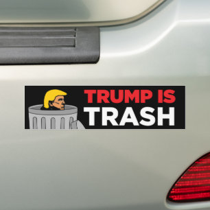 Pegatina Para Coche Trump es basura contra Trump