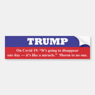 Pegatina Para Coche TRUMP: es como un milagro. NO