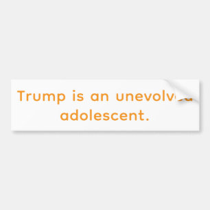 Pegatina Para Coche Trump es un adolescente no evolucionado Hankamer A