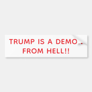 Pegatina Para Coche Trump es un demonio del infierno Hankamer Artjunkh