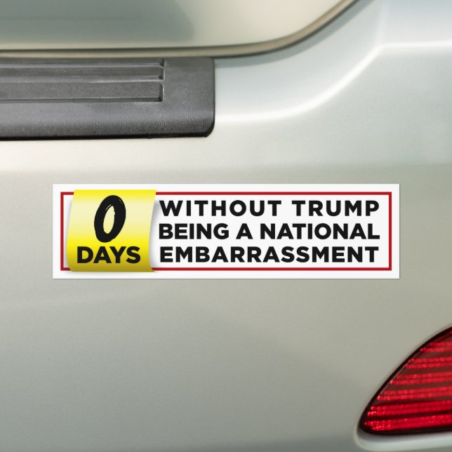 Pegatina Para Coche Trump es una vergüenza nacional contra Trump (en coche)