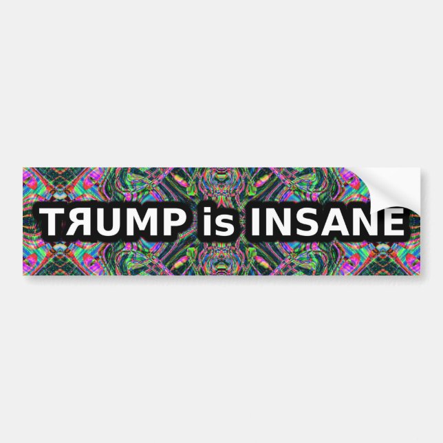 Pegatina Para Coche Trump está loco (Frente)