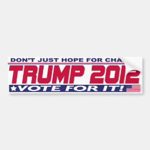 Pegatina Para Coche Trump for Real Change 2012
