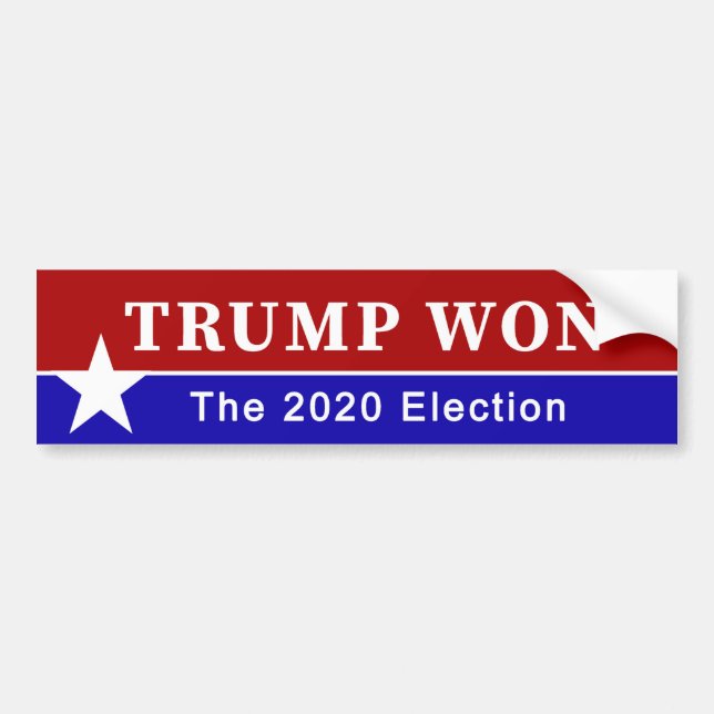 Pegatina Para Coche Trump ganó las elecciones de 2020 (Frente)