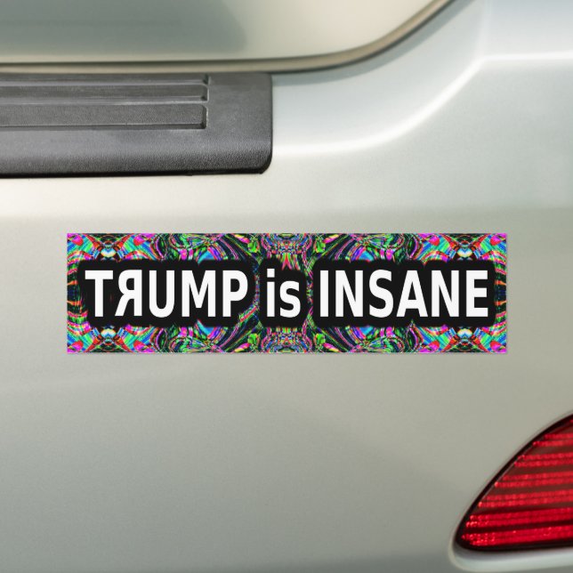 Pegatina Para Coche Trump is Insane Bumper Sticker (en coche)