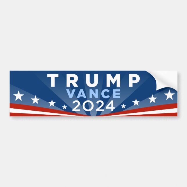 Pegatina Para Coche Trump JD Vance 2024 (Frente)
