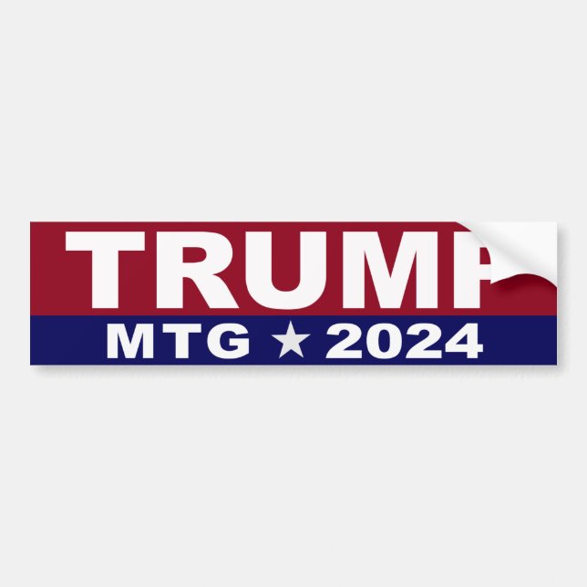 Pegatina Para Coche Trump MTG Marjorie Taylor Greene 2024 (Frente)