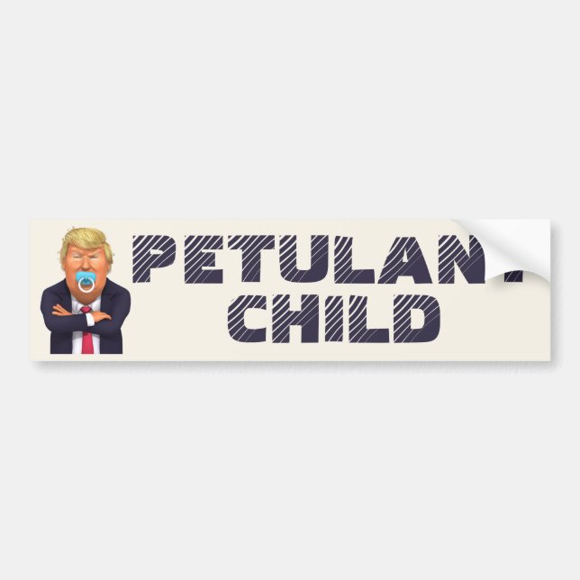 Pegatina Para Coche Trump - Niño Petulante (Frente)