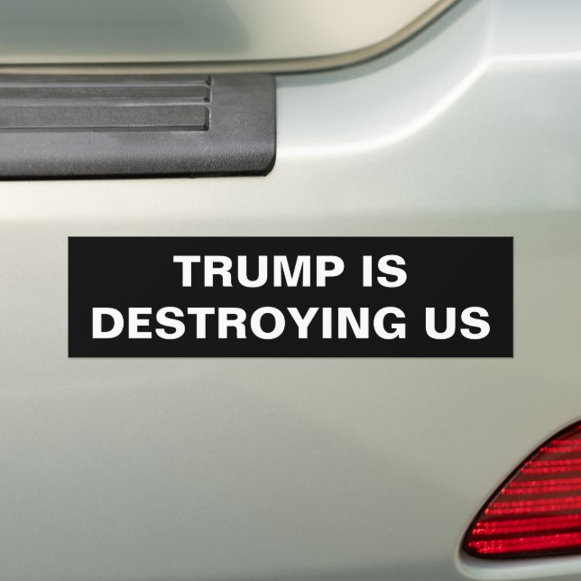 Pegatina Para Coche Trump nos está destruyendo (en coche)