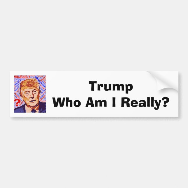 Pegatina Para Coche Trump ¿Quién soy yo? (Frente)
