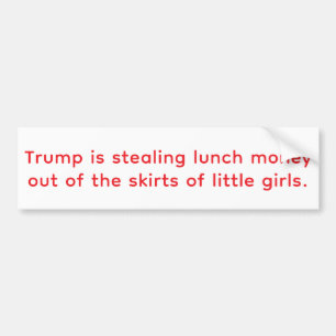 Pegatina Para Coche ¡Trump roba dinero para el almuerzo Hankamer Artju