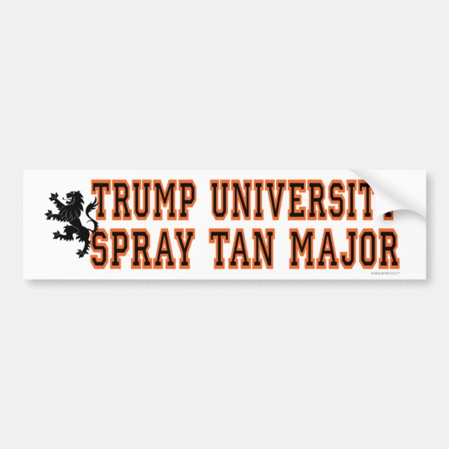 PEGATINA PARA COCHE TRUMP SPRAY TAN MAJOR (Frente)