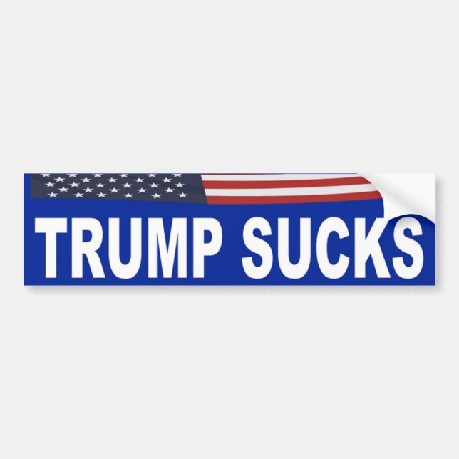 Pegatina Para Coche Trump Sucks (Frente)