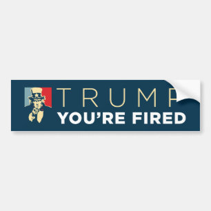 Pegatina Para Coche "Trump, te despiden" Tío Sam Bumper Sticker
