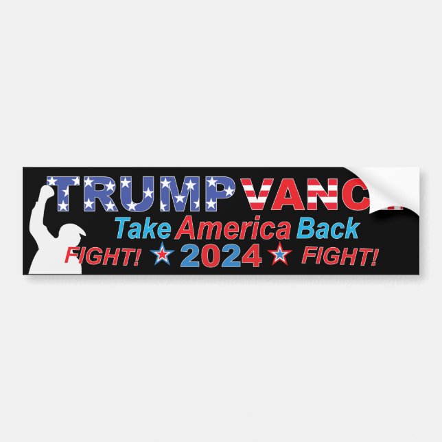 PEGATINA PARA COCHE TRUMP VANCE 2024 (Frente)