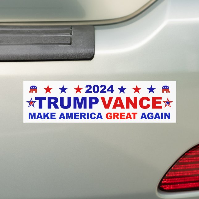 Pegatina Para Coche Trump Vance 2024 (en coche)
