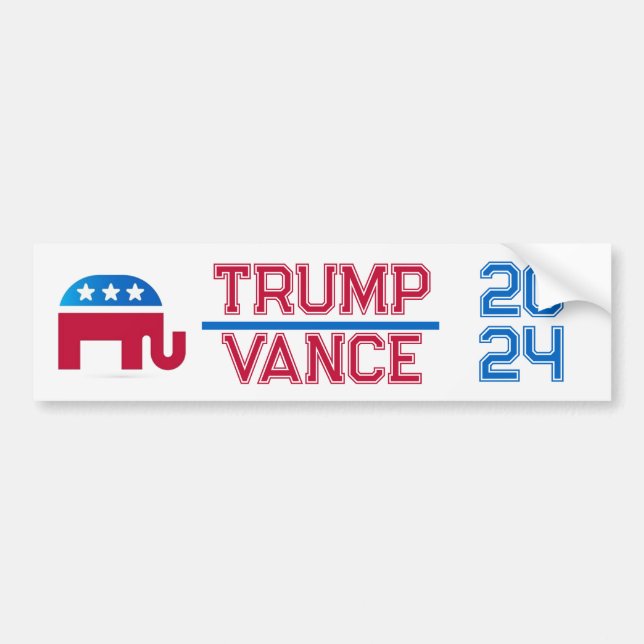 Pegatina Para Coche Trump Vance 2024 (Frente)