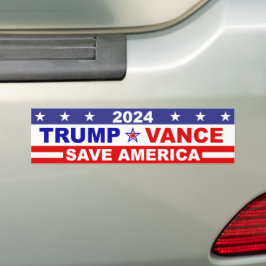 PEGATINA PARA COCHE TRUMP VANCE 2024 SAVE AMÉRICA