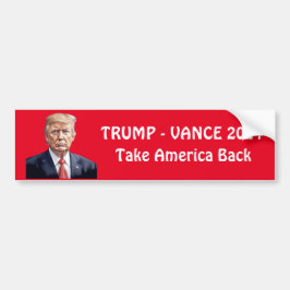 Pegatina Para Coche Trump Vance personalizado 2024