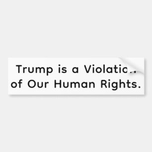 Pegatina Para Coche Trump viola los derechos humanos Hankamer Artjunkh