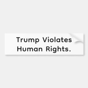 Pegatina Para Coche Trump viola los derechos humanos Hankamer Artjunkh