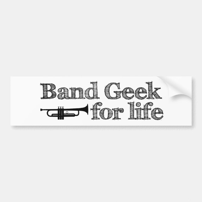 Pegatina Para Coche Trumpet Band Geek (Frente)