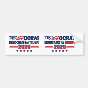 Pegatina Para Coche Trumpocrat - Demócratas por Trump -