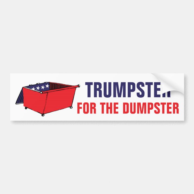 Pegatina Para Coche Trumpster para el político divertido del (Frente)