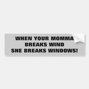 Pegatina Para Coche Tu mamá rompe el viento y las ventanas