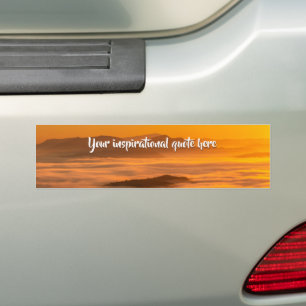 Pegatina Para Coche Tu texto personalizado amanecer sobre paisaje brum