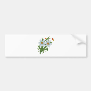 Pegatina Para Coche Tulipanes y Flores de Narcisos