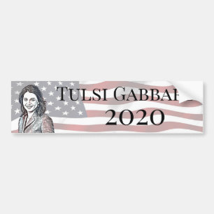 Pegatina Para Coche Tulsi Gabbard para candidato a presidente 2020