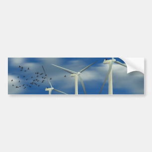 Pegatina Para Coche Turbina eólica de energía verde