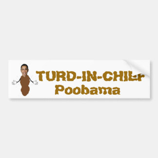 Pegatina Para Coche TURD-IN-CHIEF, Poobama