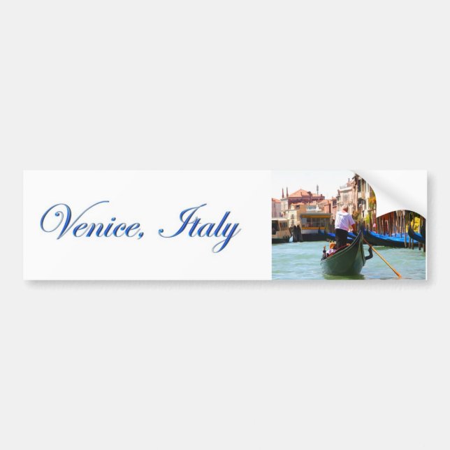 Pegatina Para Coche Turismo Por Gondola Venice Italia (Frente)
