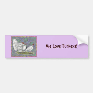 Pegatina Para Coche Turkey:  White Holland Pastel
