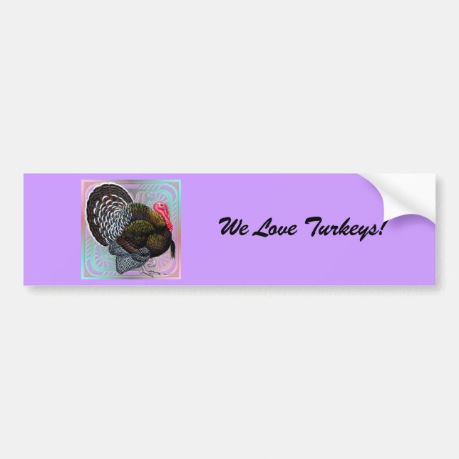 Pegatina Para Coche Turquía: Floral Bronze Tom (Frente)
