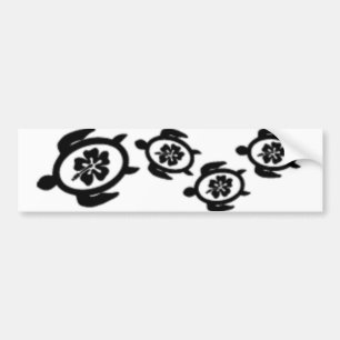 Pegatina Para Coche turtle_family_hibiscus